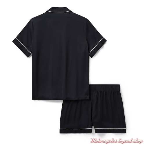 Pyjama short Harley-Davidson femme, noir, satin, polyester, dos, 96312-26VW