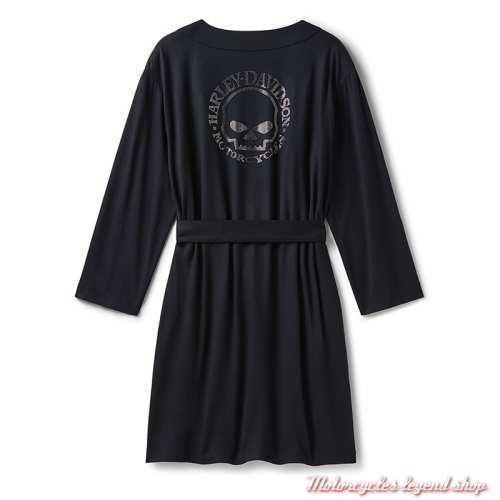 Peignoir Willie G. Bling femme Harley-Davidson, noir, polyester, dos, 96321-26VW