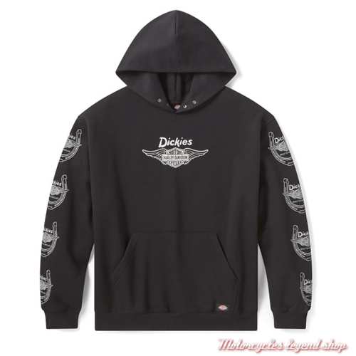 Sweatshirt black Horseshoe Dickies x Harley-Davidson unisexe, à capuche, coton, poly, 96090-26VX 