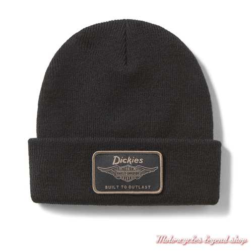 Bonnet Dickies x Harley-Davidson unisexe, trico, noir, revers, 97600-26VX