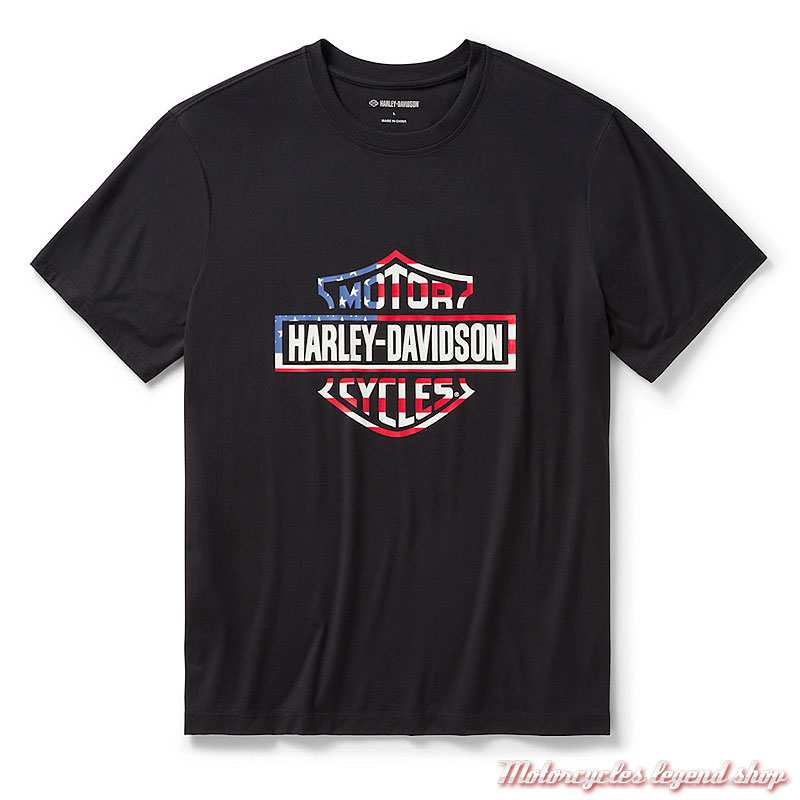 Tee-shirt Good Star & Stripes Harley-Davidson homme, manches courtes, polyester, 96180-26VM
