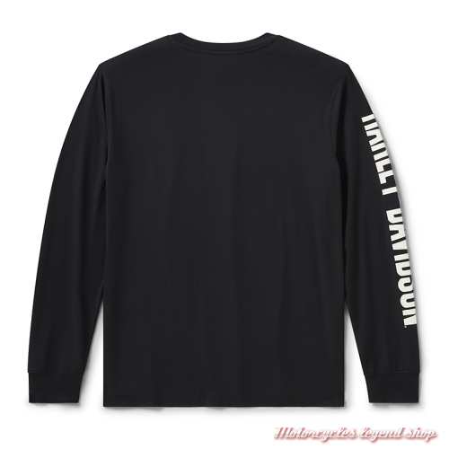 Tee-shirt Star &amp; Stripes manches longues Harley-Davidson homme, manches longues, polyester, dos, 96178-26VM