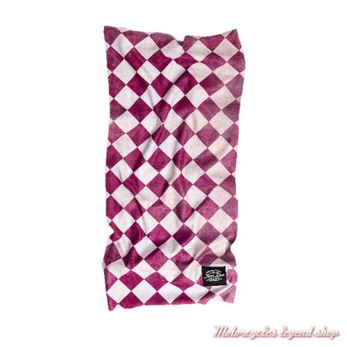 Tube Bordeau Flag John Doe, damier, microfibre, bordeau, blanc, JDT7003