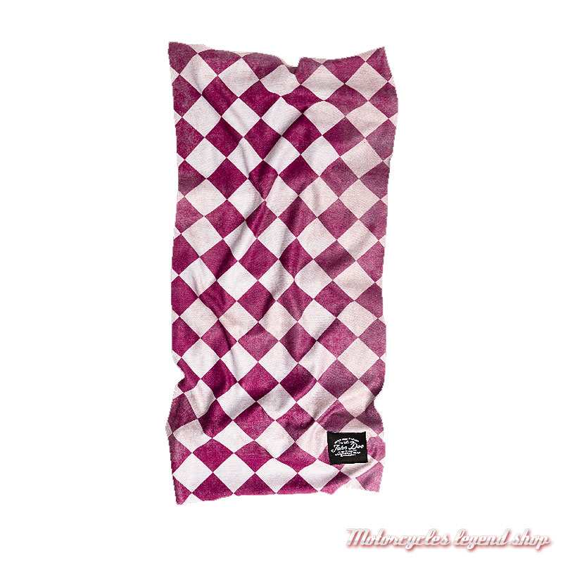 Tube Bordeau Flag John Doe, damier, microfibre, bordeau, blanc, JDT7003