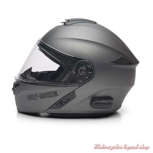 Casque modulable bluetooth Outrush R gris mat Harley-Davidson, SENA, profil gauche, 98101-22EX