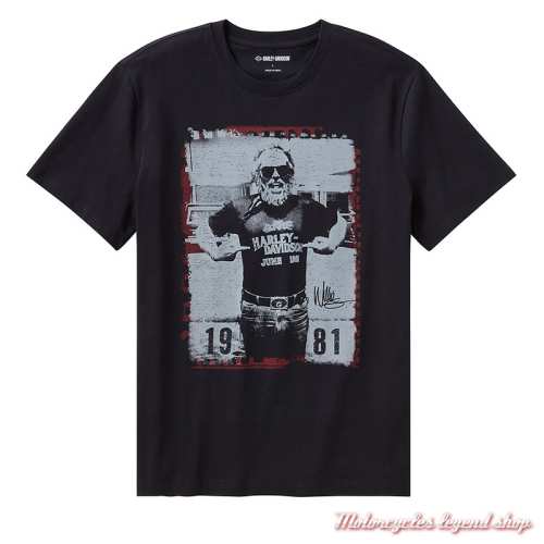 Tee-shirt Willie G Harley-Davidson homme, noir, manches courtes, coton, 96164-26VM