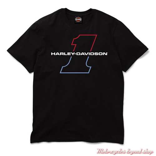 Tee-shirt 250TH Harley-Davidson homme, noir, manches courtes, coton, 96741-26VM