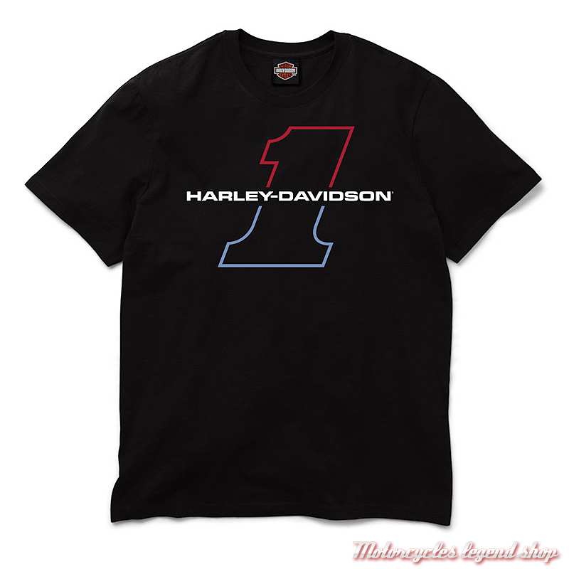 Tee-shirt 250TH Harley-Davidson homme, noir, manches courtes, coton, 96741-26VM