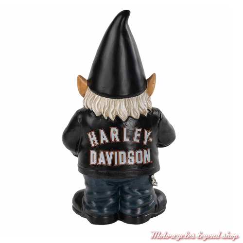 Nain de jardin Biker Harley-Davidson, 28 cm, dos, HDX-99392