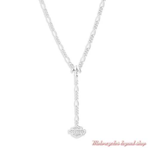 Collier pendentif Crystal Bar & Shield Harley-Davidson femme