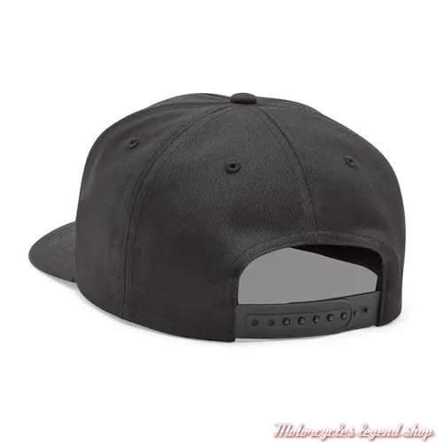 Casquette Ride Harley-Davidson, noir, visière plate, réglable, dos, 97772-26VM