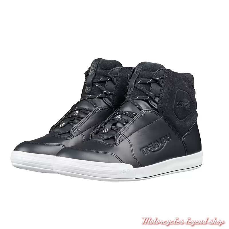Chaussures Chrome Drystar homme Triumph X Alpinestars, cuir noir, MBTA26002