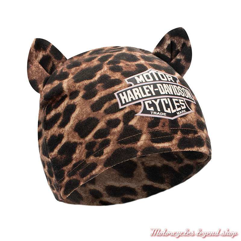 Bonnet Leopard fille Harley-Davidson, avec oreilles, coton, poly, jusqu'à 2 ans, 7203625