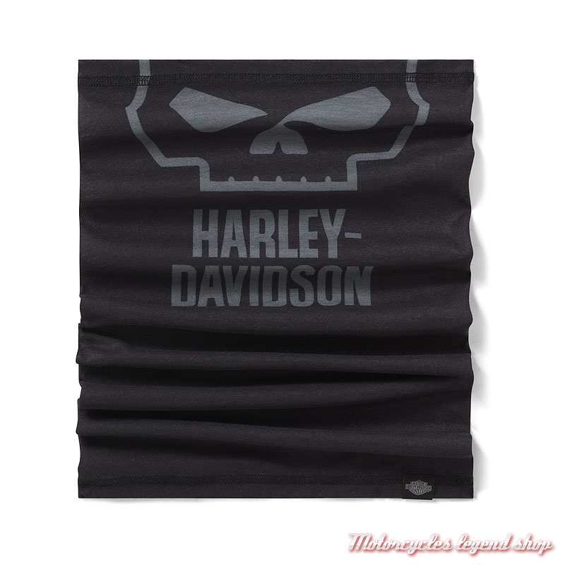 Tube Willie G Skull Harley-Davidson, noir, polyester coolcore, 99403-26VX
