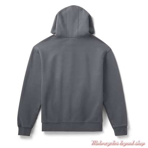Sweatshirt à capuche Bar &amp; Shield Grey Harley-Davidson homme, coton, poly, dos, 96749-26VM