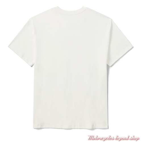 Ensemble t-shirt One homme Harley-Davidson, manches courtes, blanc, coton, dos, 96495-26VM