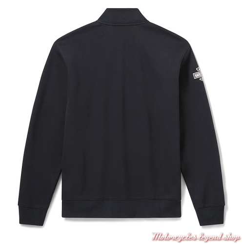 Sweatshirt Essential 1/4 Zip Harley-Davidson homme, noir, coton, polyester, dos, 96421-26VM