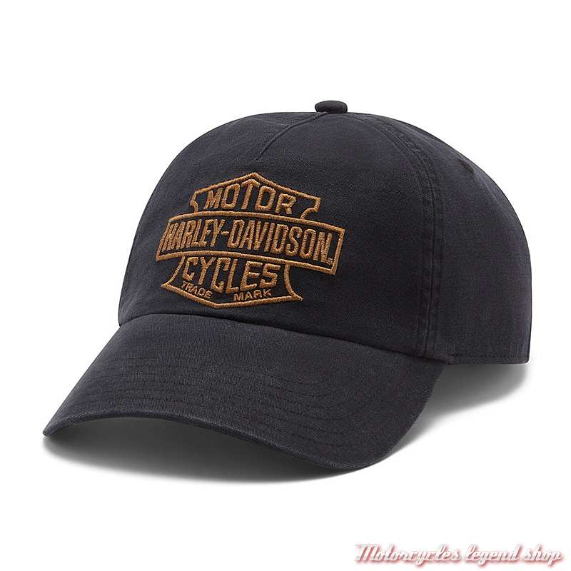 Casquette American Classic Harley-Davidson homme, noir, coton, brodé, réglable, 97670-26VM