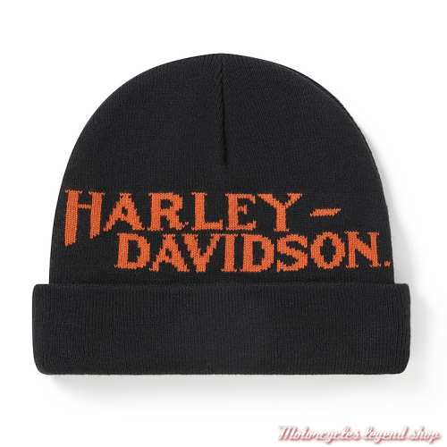 Bonnet American Classic Harley-Davidson, noir, revers, acrylique, 97694-26VM