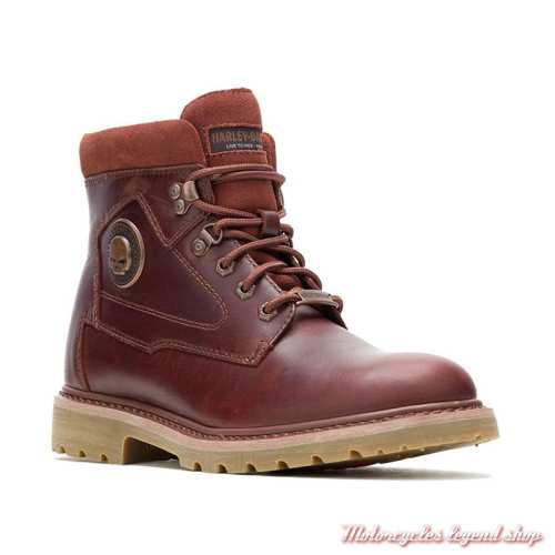 Chaussures Badlands Skull marron Harley-Davidson homme, à lacets, CE, D97332