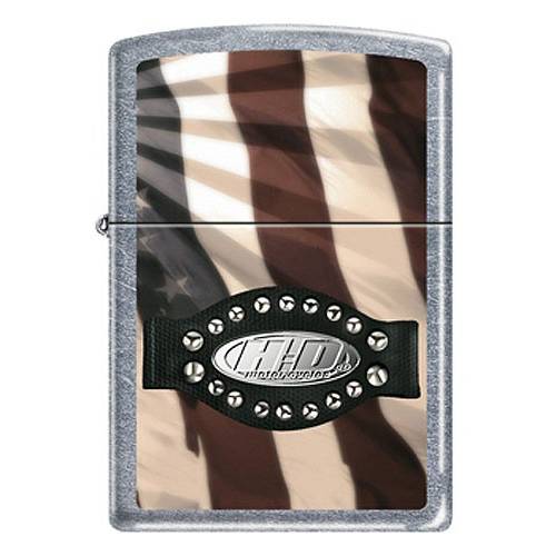 Zippo essence H-D drapeau US, métal, 810812