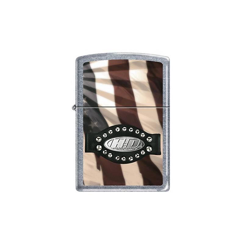 Zippo essence H-D drapeau US, métal, 810812