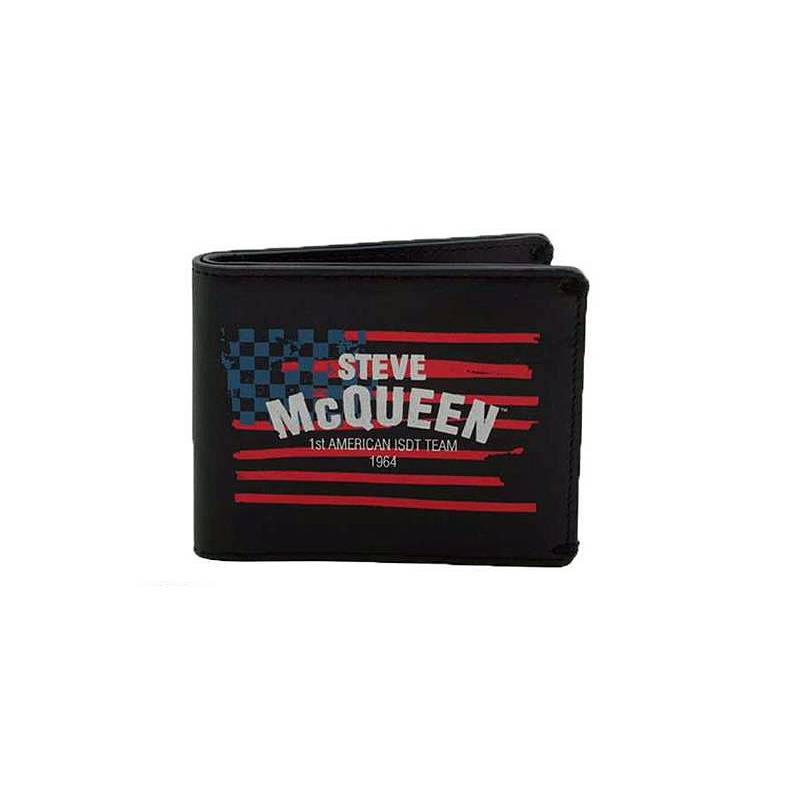 Portefeuille McQueen Americana, 2 volets, cuir noir, Troy Lee Designs 3063