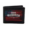 Portefeuille McQueen Americana, 2 volets, cuir noir, Troy Lee Designs 3063