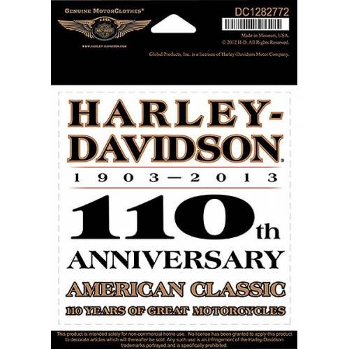 Sticker H-D 110th Anniversary, Harley-Davidson DC1282772