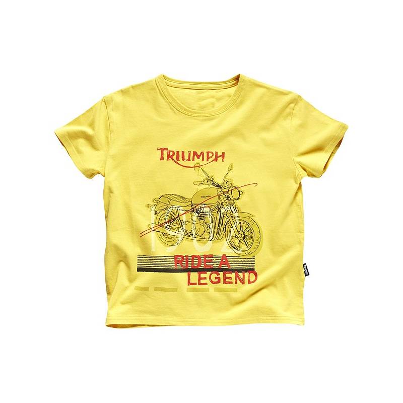 Tee-shirt Junior Bonnie, enfant, jaune, manches courtes, Triumph MJTS13129