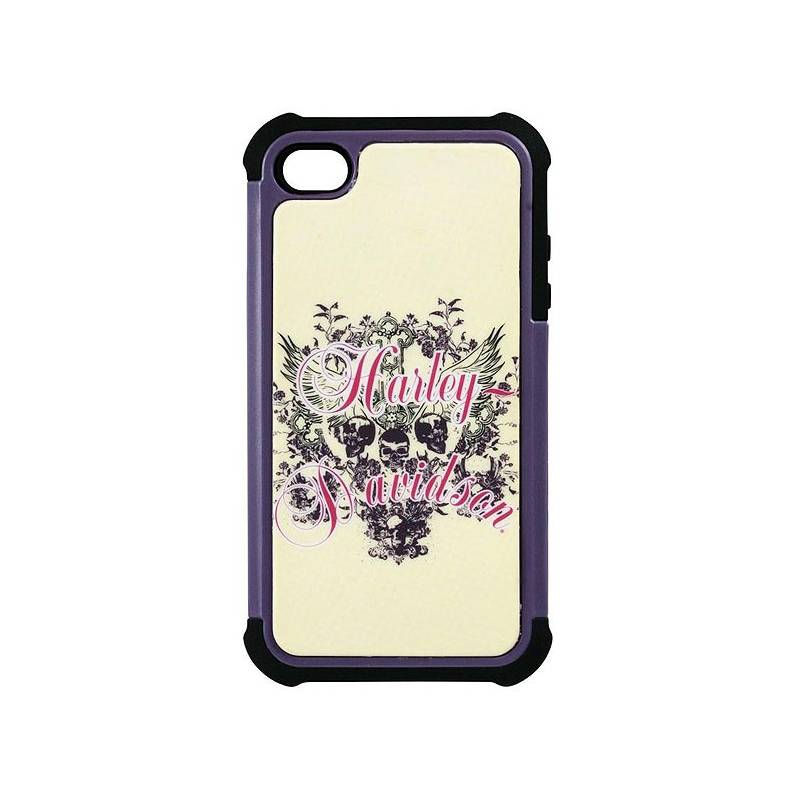 Coque iPhone 4 & 4s Skull Design, antichoc, Harley-Davidson 7433