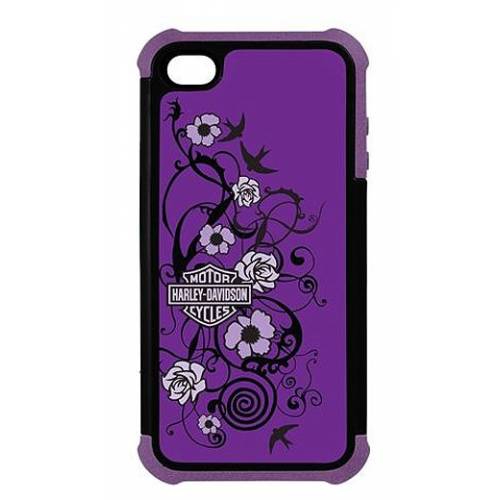 Coque iPhone 5 Purple tattoo, antichoc, Harley-Davidson 7458