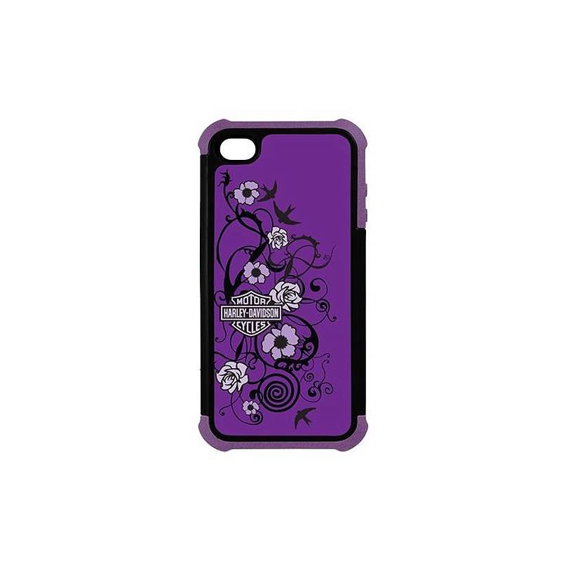 Coque iPhone 5 Purple tattoo, antichoc, Harley-Davidson 7458