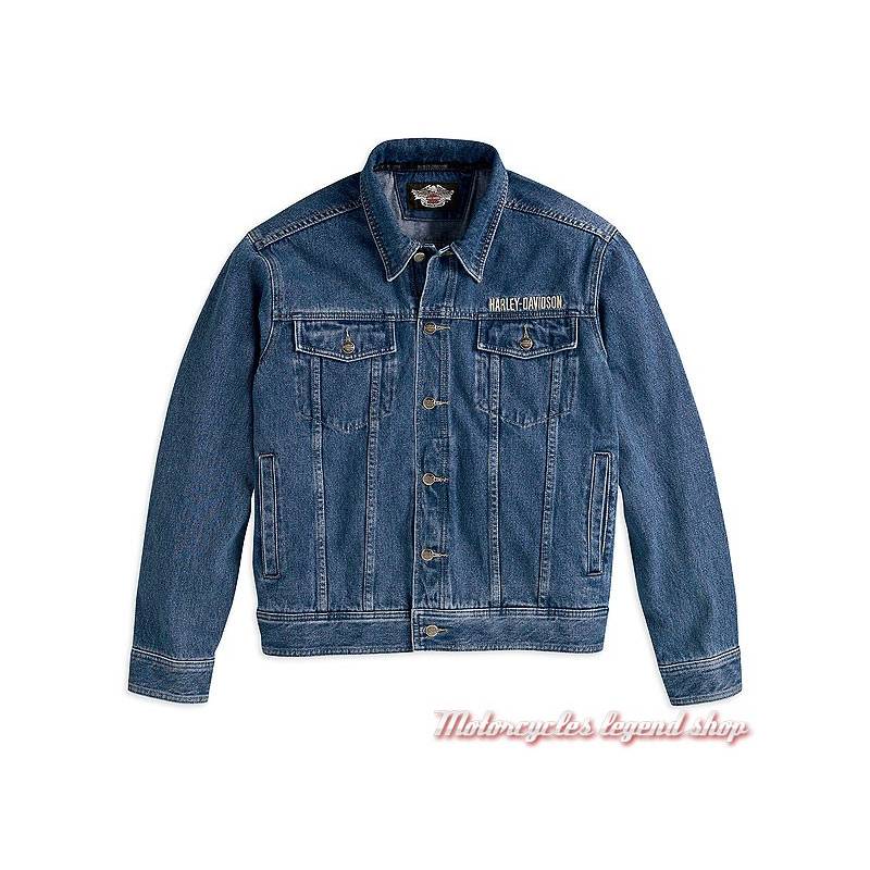 Veste en jean, homme, coton, bleu, Bar & Shield, Harley-Davidson 99040-08VM