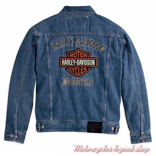 Veste en jean, homme, coton, bleu, Bar &amp; Shield, Harley-Davidson 99040-08VM