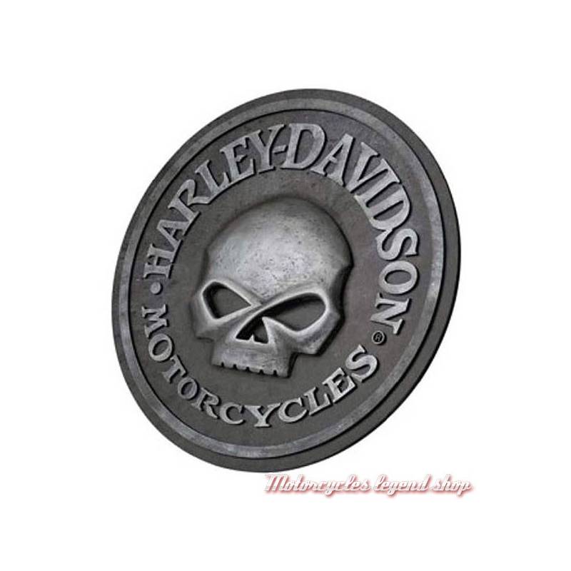 Panneau Sculpté Skull, particule de bois et métal patiné, Harley-Davidson HDL-15311 