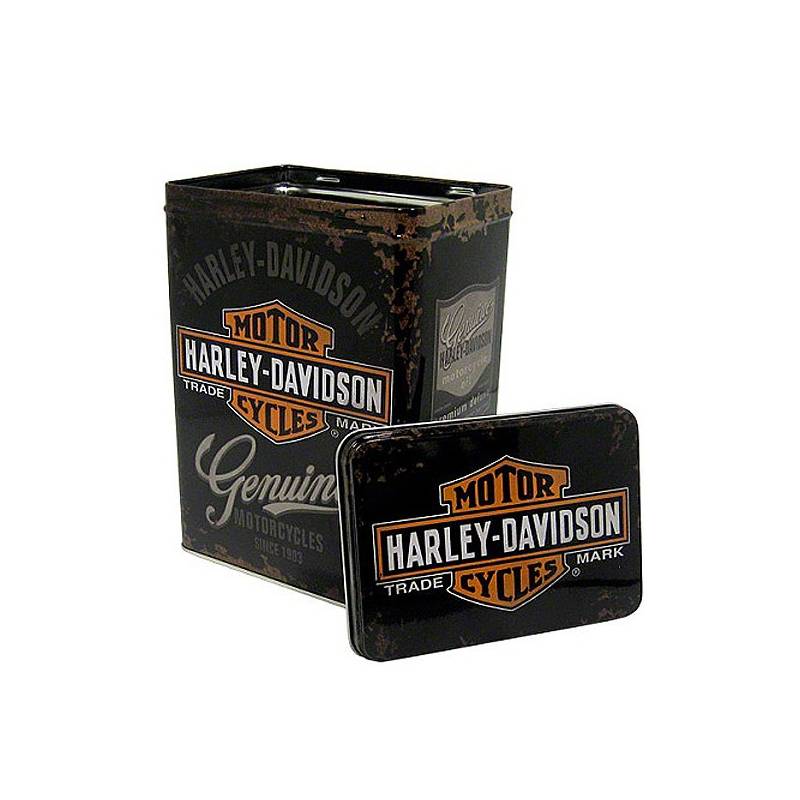 Boite métal Harley-Davidson Genuine, rétro, Bar & Shield, Harley-Davidson 30107