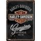 Carte postale métal H-D Genuine Harley-Davidson
