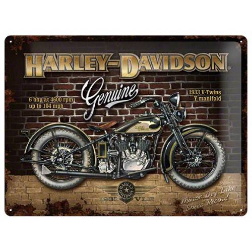 Plaque métal Harley-Davidson brick