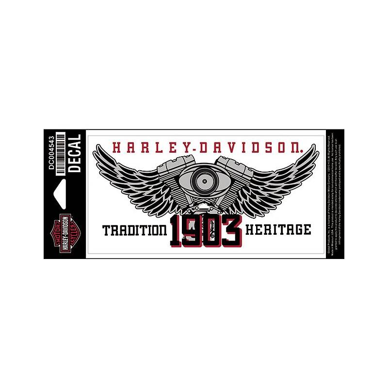 Sticker Bike Show, moteur ailé, gris,noir, Harley-Davidson DC004542