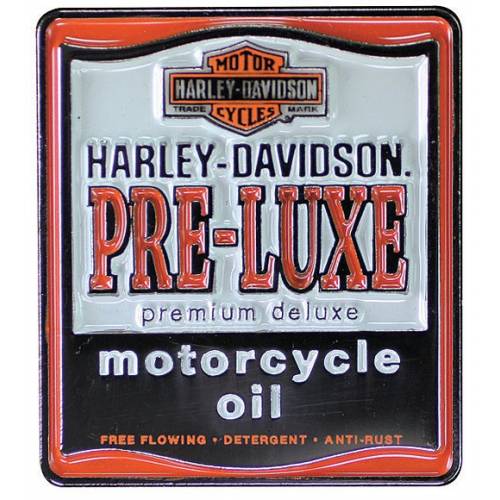 Pin's Pre-Luxe, nickel, orange, blanc, noir, Harley-Davidson P016383