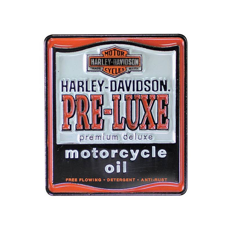 Pin's Pre-Luxe, nickel, orange, blanc, noir, Harley-Davidson P016383