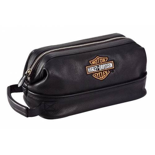 Trousse de toilette cuir, noire, Harley-Davidson 99609