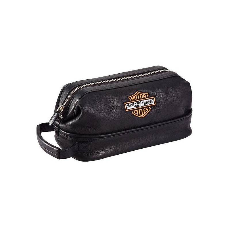 Trousse de toilette cuir, noire, Harley-Davidson 99609