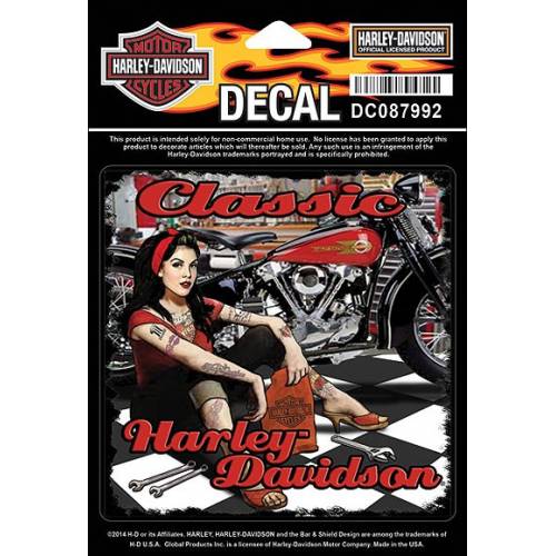 Sticker Pin'Up Mechanic, Harley-Davidson DC087992