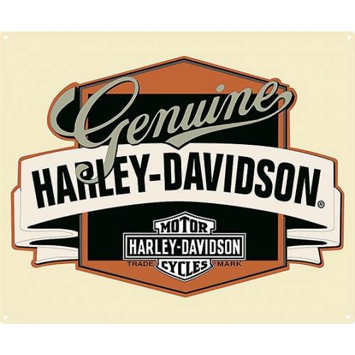 Plaque métal Genuine Banner Harley-Davidson