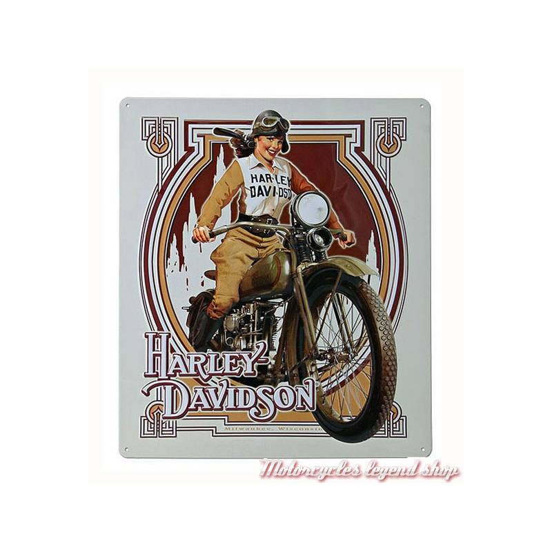 Plaque métal H-D Nouveau Babe, Pin'up, rétro, Harley-Davidson 2010581