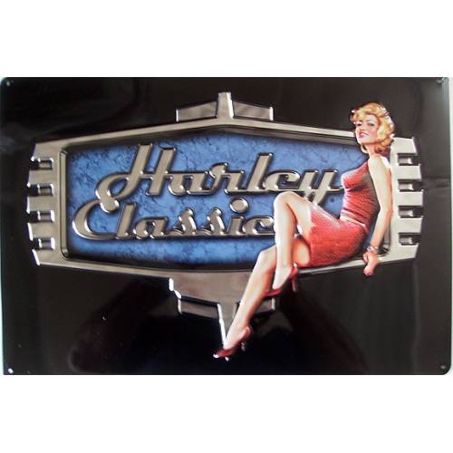 Plaque métal H-D Retro Babe, Pin'up, vintage, Harley-Davidson 2010771