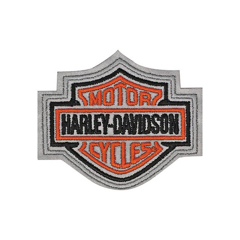 Patch Bar & Shield orange réfléchissant, brodé, taille medium, Harley-Davidson EMN302643