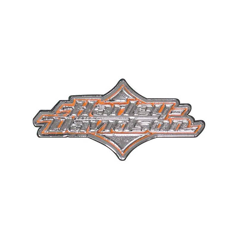 Pin's Joy Ride, racing, argent et orange, Harley-Davidson P052065
